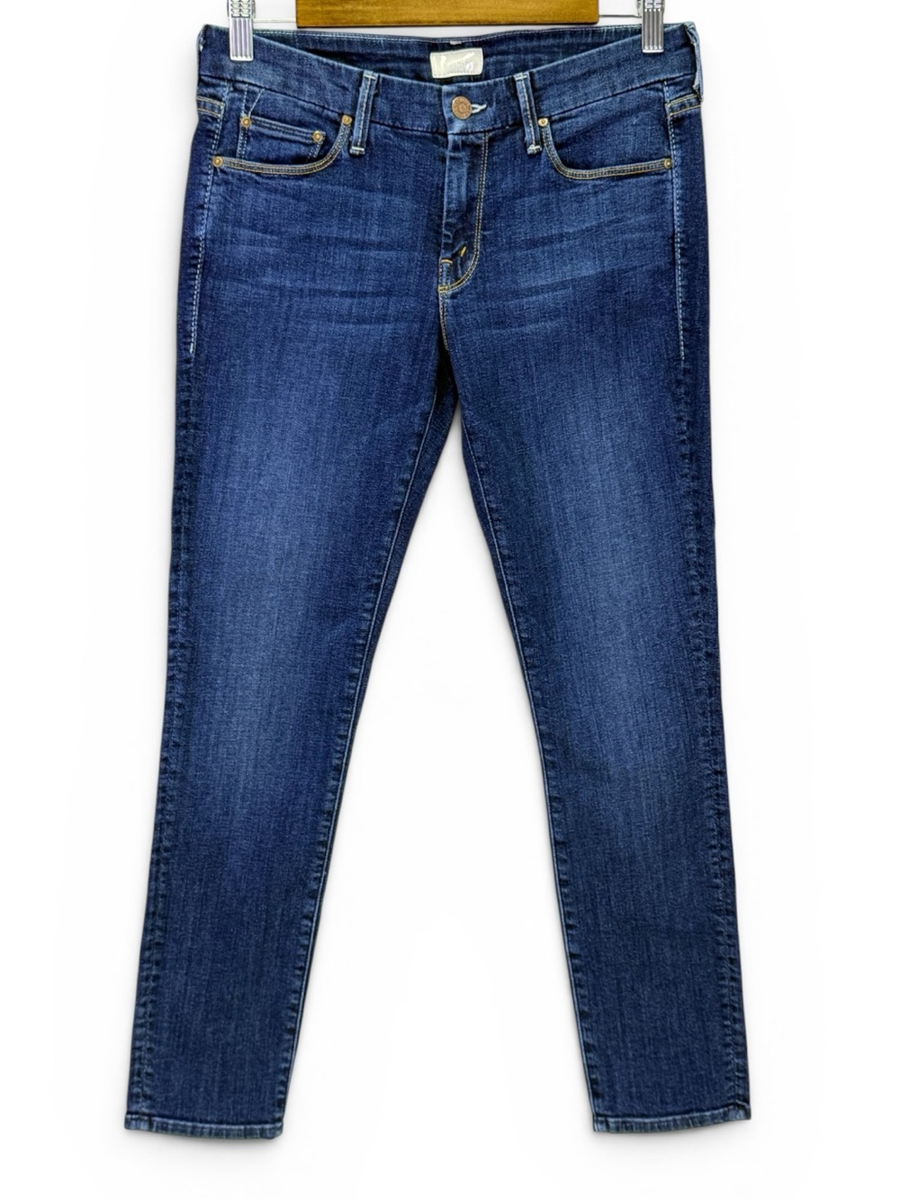 Mother The Looker Crop Women's Low-Rise Skinny Crop Denim Jeans Size 28
